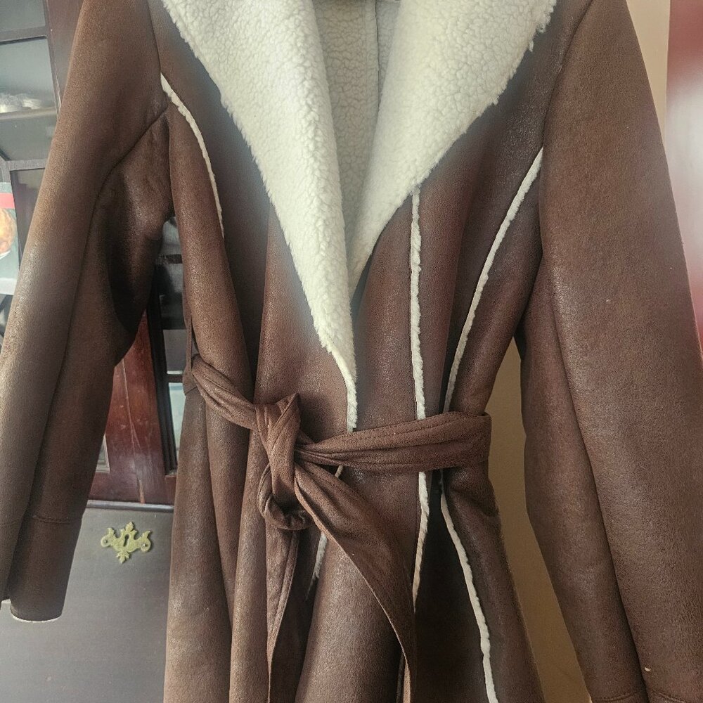 Brand new faux leather coat